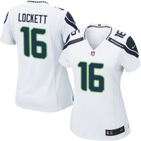 Women's Nike Seattle Seahawks #16 Tyler Lockett Game White NFL Jersey - Ujersey