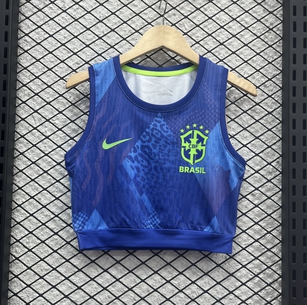 Brazil Soccer Jersey Away Women's Vest 2025 - Ujersey NHL