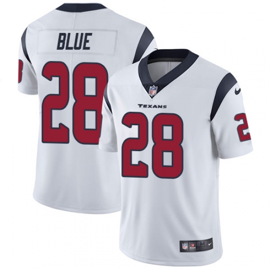 Youth Nike Houston Texans #28 Alfred Blue Elite White NFL Jersey - Ujersey