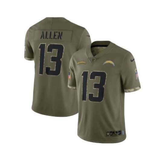 Men's Los Angeles Chargers #13 Keenan Allen 2022 Olive Salute To Service Limited Stitched Jersey - Ujersey