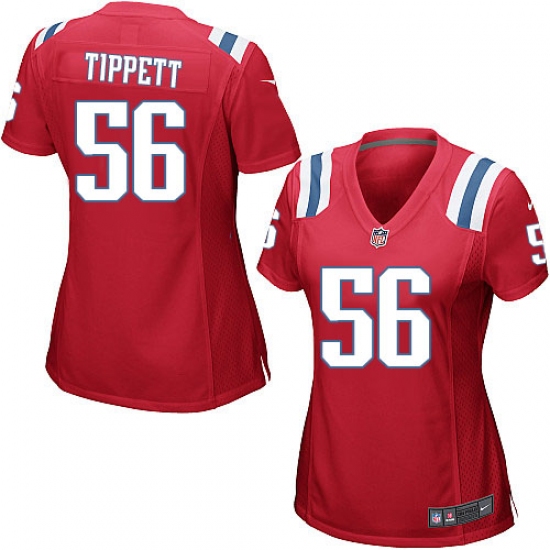 Women's Nike New England Patriots #56 Andre Tippett Game Red Alternate NFL Jersey - Ujersey