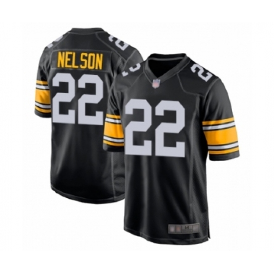 Men's Pittsburgh Steelers #22 Steven Nelson Game Black Alternate Football Jersey - Ujersey