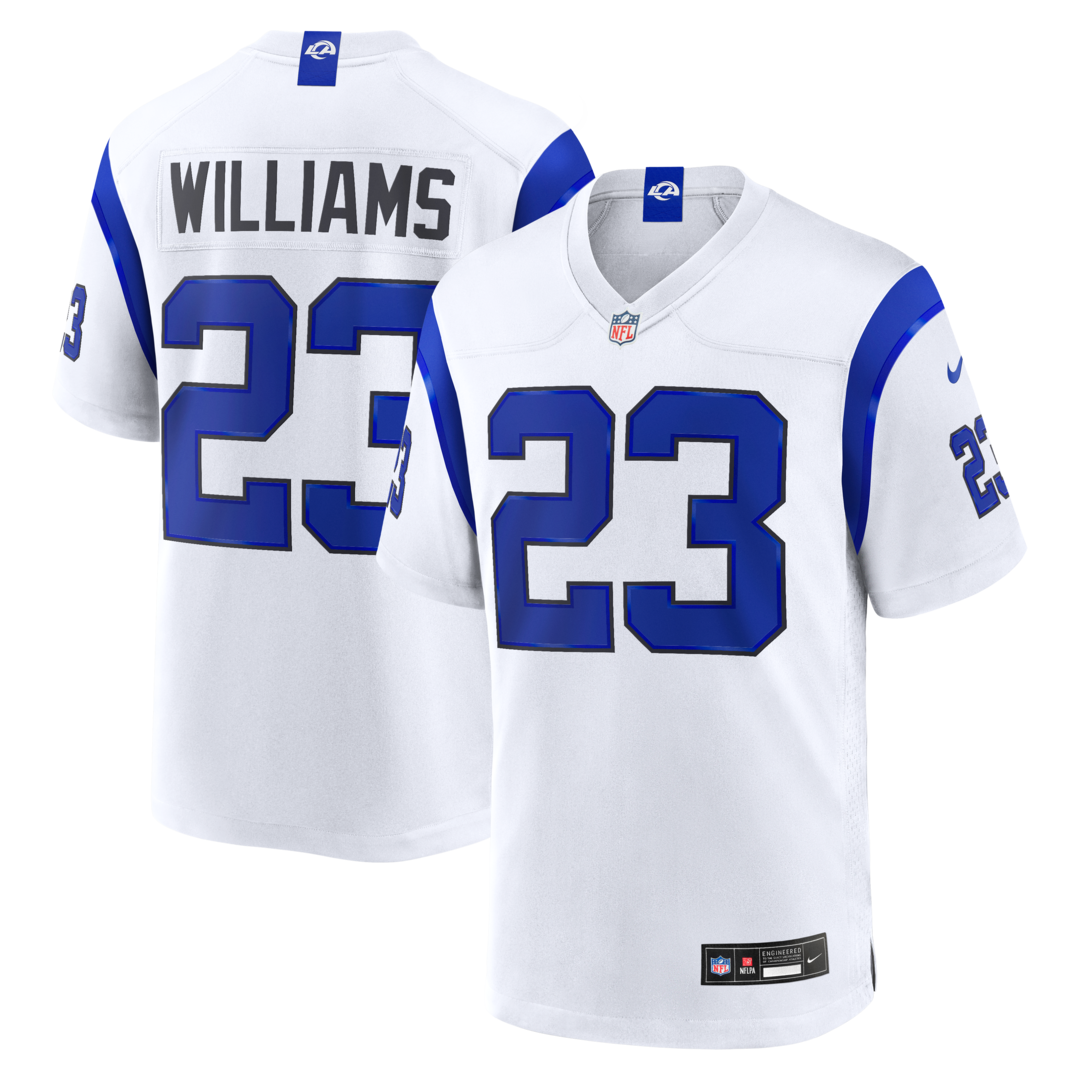 Men's Los Angeles Rams Kyren Williams Nike Fearsome White Game Jersey - Ujersey