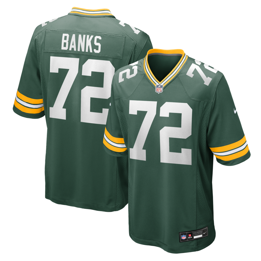 Men's Green Bay Packers Brant Banks Nike Green Team Game Jersey - Ujersey