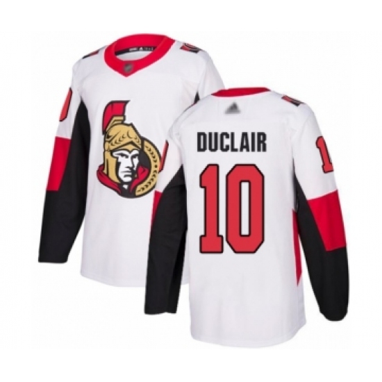 Youth Ottawa Senators #10 Anthony Duclair Authentic White Away Hockey Jersey - Ujersey
