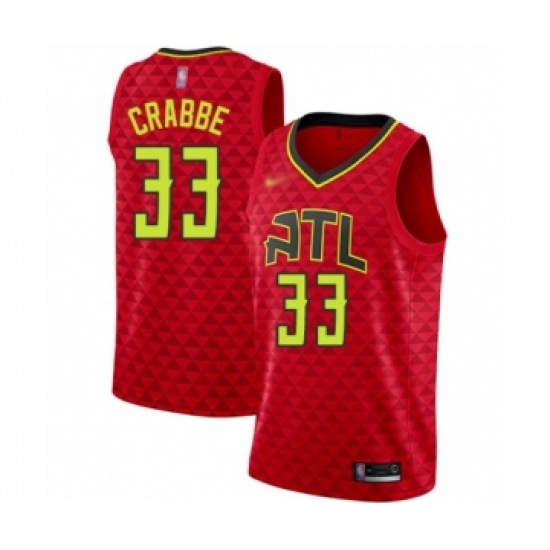 Youth Atlanta Hawks #33 Allen Crabbe Swingman Red Basketball Jersey Statement Edition - Ujersey
