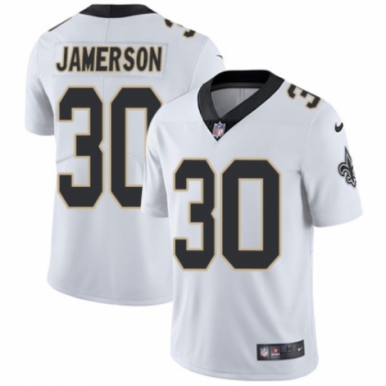 Men's Nike New Orleans Saints #30 Natrell Jamerson White Vapor Untouchable Limited Player NFL Jersey - Ujersey