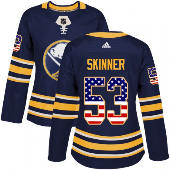 Women's Adidas Buffalo Sabres #53 Jeff Skinner White Pink Authentic Fashion Stitched NHL Jersey - Ujersey
