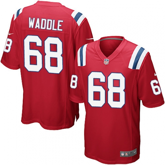 Men's Nike New England Patriots #68 LaAdrian Waddle Game Red Alternate NFL Jersey - Ujersey