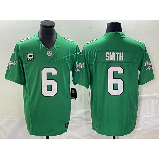 Men's Nike Philadelphia Eagles #6 DeVonta Smith Green 2023 F.U.S.E. Vapor Untouchable With C Stitched Football Jersey - Ujersey