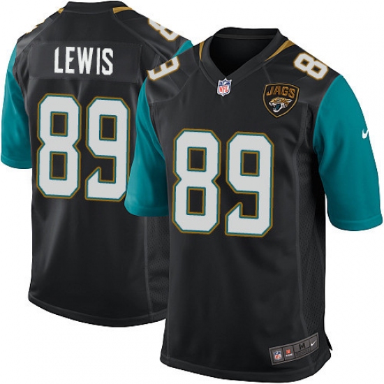 Men's Nike Jacksonville Jaguars #89 Marcedes Lewis Game Black Alternate NFL Jersey - Ujersey