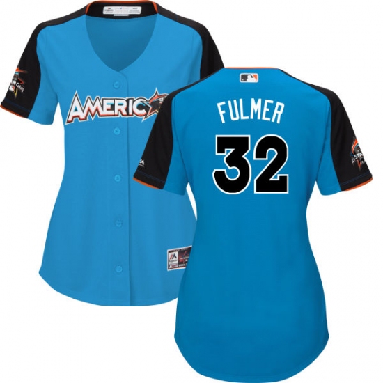 Women's Majestic Detroit Tigers #32 Michael Fulmer Replica Blue American League 2017 MLB All-Star MLB Jersey - Ujersey