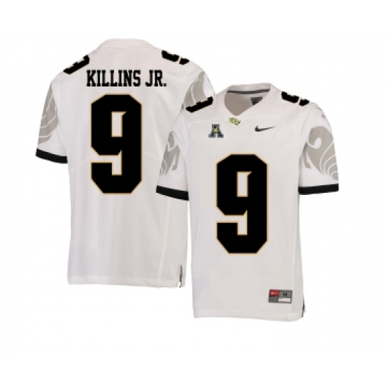 UCF Knights 9 Adrian Killins Jr. White College Football Jersey - Ujersey