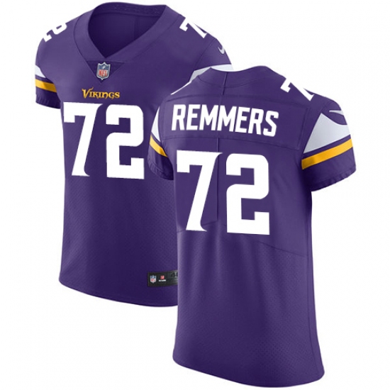 Men's Nike Minnesota Vikings #72 Mike Remmers Purple Team Color Vapor Untouchable Elite Player NFL Jersey - Ujersey