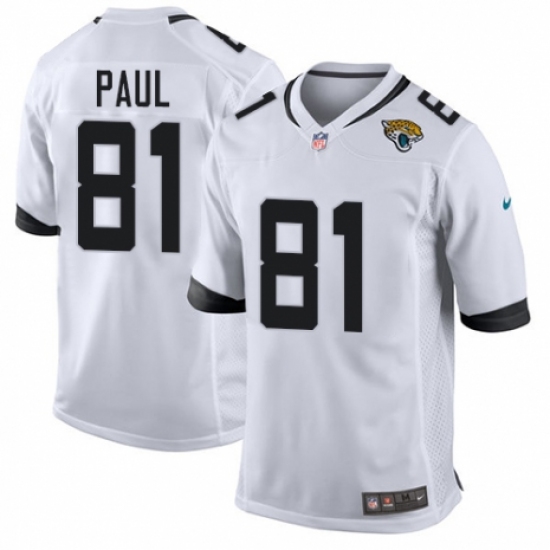 Men's Nike Jacksonville Jaguars #81 Niles Paul Game White NFL Jersey - Ujersey