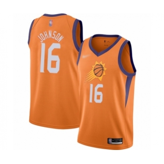 Women's Phoenix Suns #16 Tyler Johnson Swingman Orange Finished Basketball Jersey - Statement Edition - Ujersey