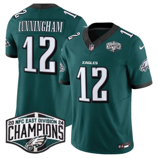 Men's Philadelphia Eagles #12 Randall Cunningham Green 2024 New NFC East Champions F.U.S.E. Vapor Untouchable Limited Stitched Football Jersey - Ujersey