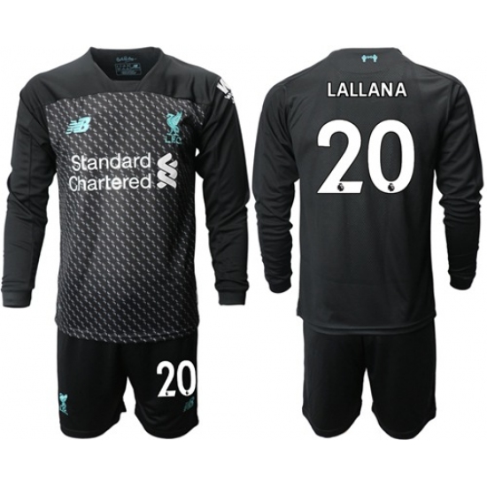 Liverpool #20 Lallana Third Long Sleeves Soccer Club Jersey