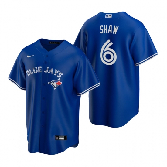 Men's Nike Toronto Blue Jays #6 Travis Shaw Royal Alternate Stitched Baseball Jersey - Ujersey