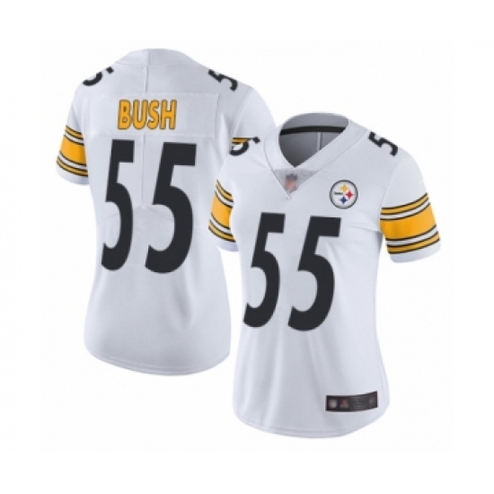 Women's Pittsburgh Steelers #55 Devin Bush White Vapor Untouchable Limited Player Football Jersey - Ujersey