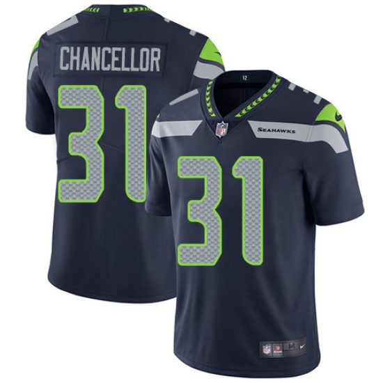 Youth Nike Seattle Seahawks #31 Kam Chancellor Steel Blue Team Color Vapor Untouchable Limited Player NFL Jersey - Ujersey