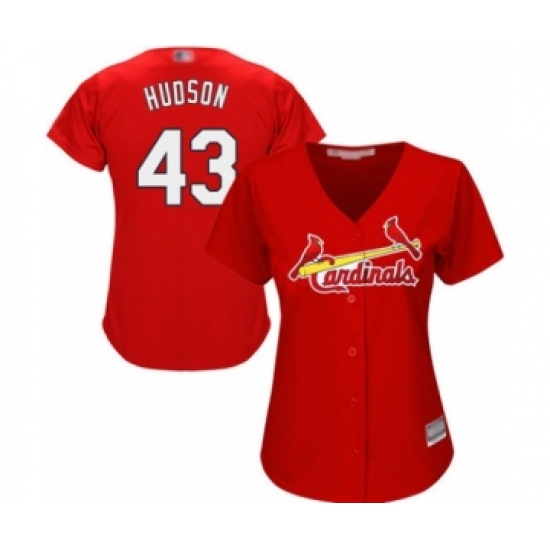Women's St. Louis Cardinals #43 Dakota Hudson Authentic Red Alternate Cool Base Baseball Player Jersey - Ujersey