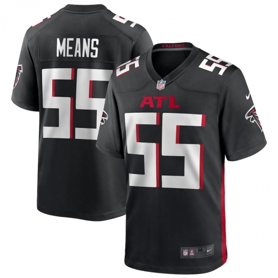 Men's Atlanta Falcons #55 Steven Means Nike Black Game Player Jersey - Ujersey