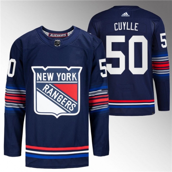 Men's New York Rangers #50 Will Cuylle Navy Stitched Jersey - Ujersey
