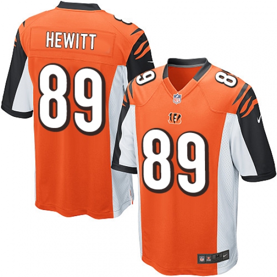 Men's Nike Cincinnati Bengals #89 Ryan Hewitt Game Orange Alternate NFL Jersey - Ujersey