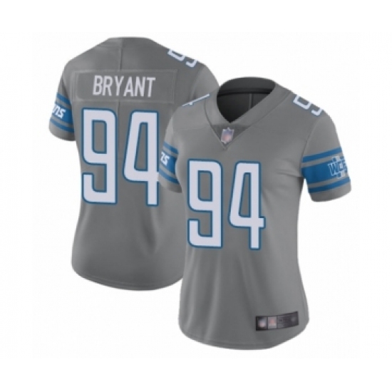 Women's Detroit Lions #94 Austin Bryant Limited Steel Rush Vapor Untouchable Football Jersey - Ujersey
