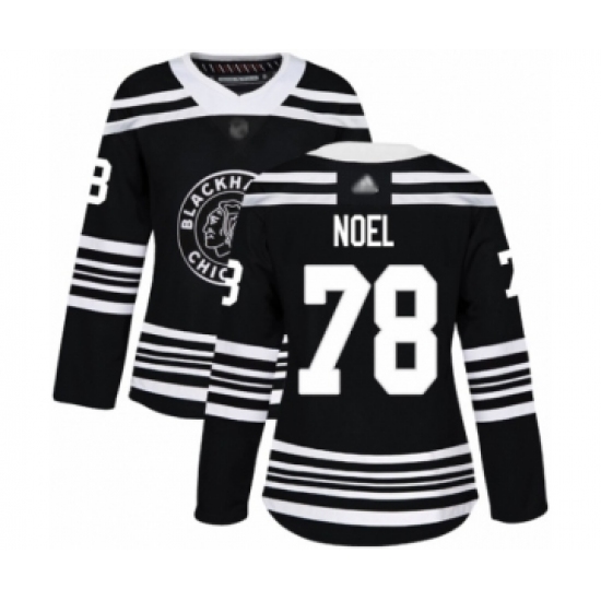 Women's Chicago Blackhawks #78 Nathan Noel Authentic Black Alternate Hockey Jersey - Ujersey