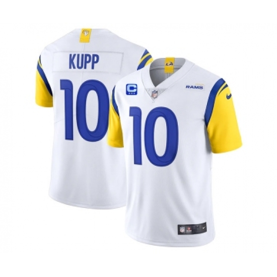 Men's Los Angeles Rams 2022 #10 Cooper Kupp White With 3-star C Patch Vapor Untouchable Limited Stitched NFL Jersey - Ujersey