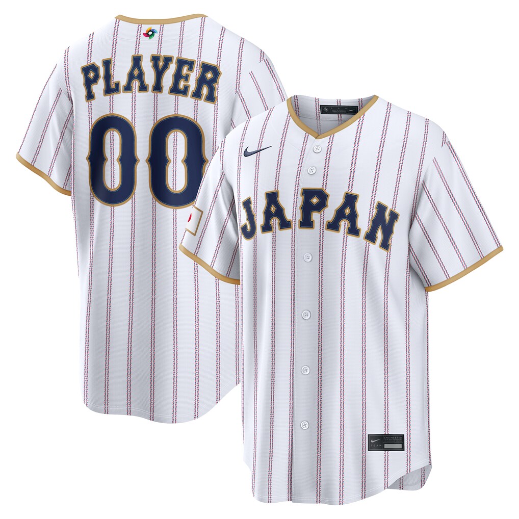 Men's Japan Baseball Nike White 2026 World Baseball Classic Home Pick-A-Player Jersey - U-jersey