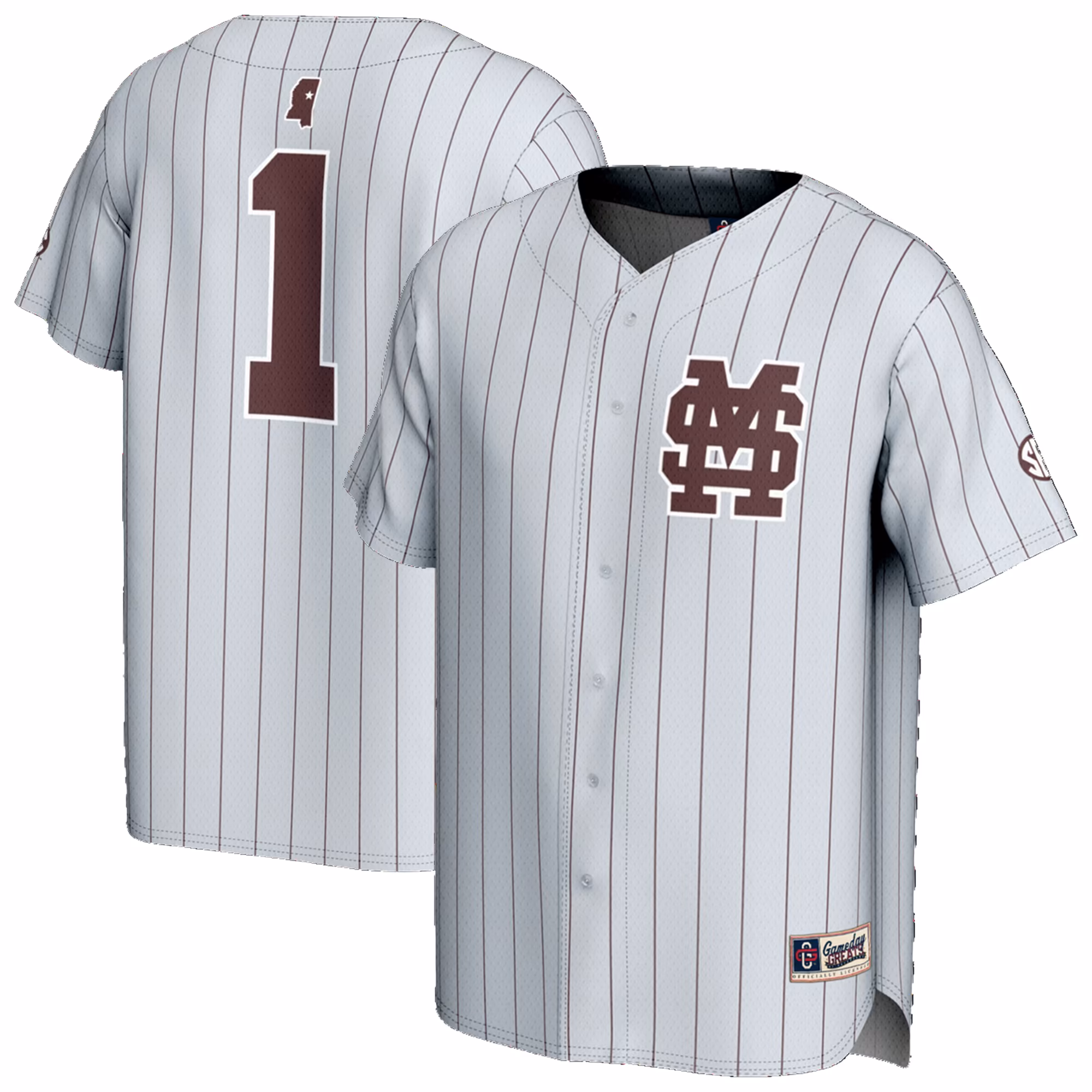 Youth GameDay Greats Gray Mississippi State Bulldogs Lightweight Collegiate Baseball Fashion Jersey