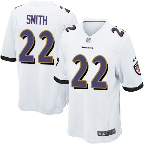 Men's Nike Baltimore Ravens #22 Jimmy Smith Game White NFL Jersey - Ujersey