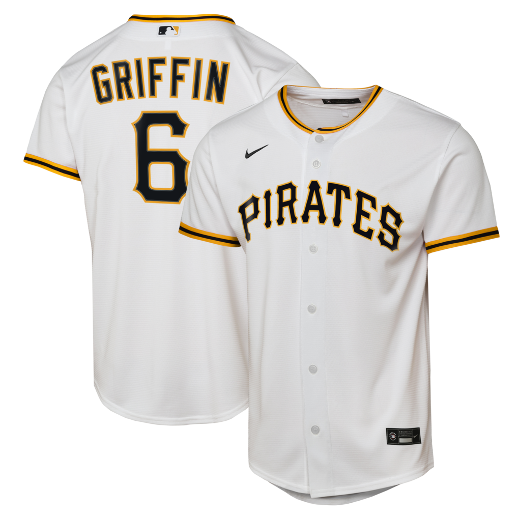 Youth Pittsburgh Pirates Konnor Griffin Nike White Home Replica Jersey - Ujersey NHL