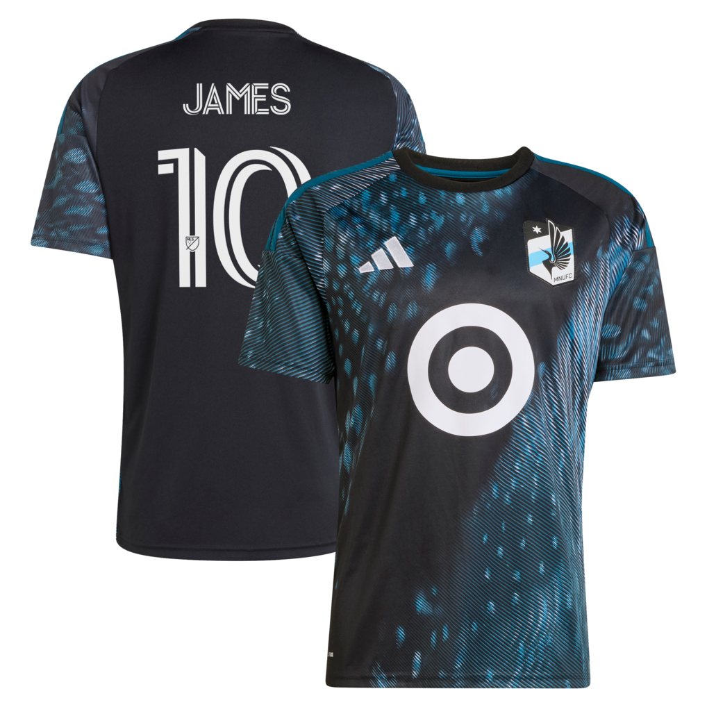 Men's Minnesota United FC James Rodriguez adidas Black 2026 The Decade Kit Replica Jersey - Ujersey