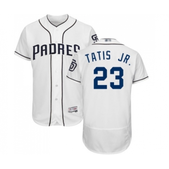 Men's San Diego Padres #23 Fernando Tatis Jr. White Home Flex Base Authentic Collection Baseball Jersey - Ujersey
