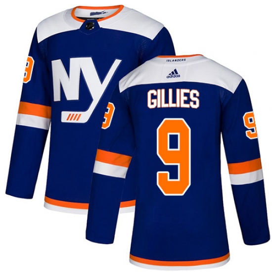 Men's Adidas New York Islanders #9 Clark Gillies Premier Blue Alternate NHL Jersey - Ujersey