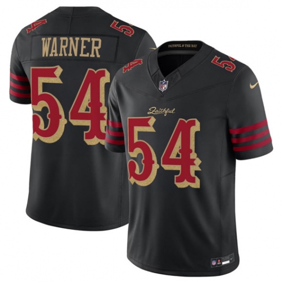 Men's San Francisco 49ers #54 Fred Warner Black 2025 F.U.S.E. “Rivalries” Vapor Limited Football Stitched Jersey - Ujersey