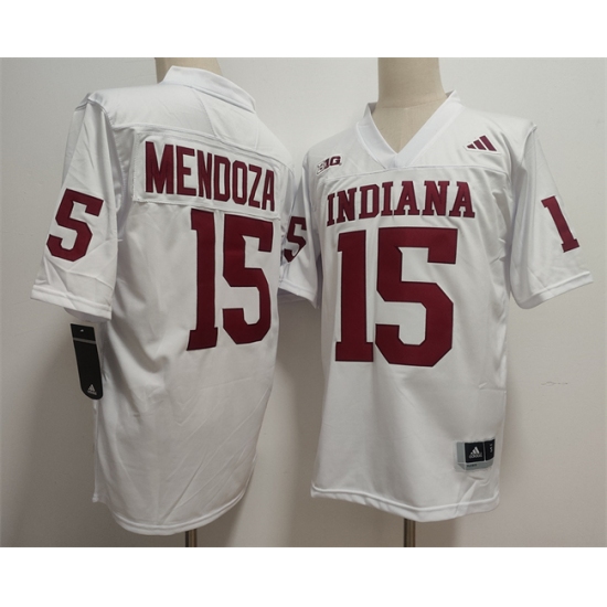 Men's Indiana Hoosiers #15 Fernando Mendoza White Stitched Basketball Jersey - Ujersey