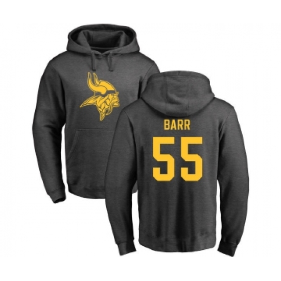 Football Minnesota Vikings #55 Anthony Barr Ash One Color Pullover Hoodie - Ujersey