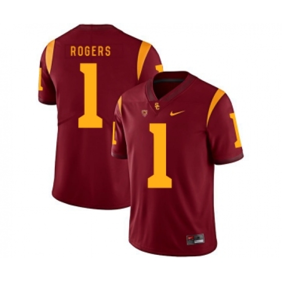 USC Trojans 1 Darreus Rogers Red College Football Jersey - Ujersey