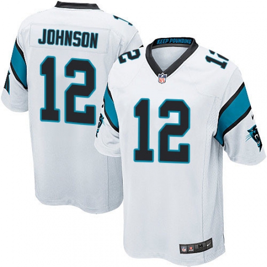 Men's Nike Carolina Panthers #12 Charles Johnson Game White NFL Jersey - Ujersey