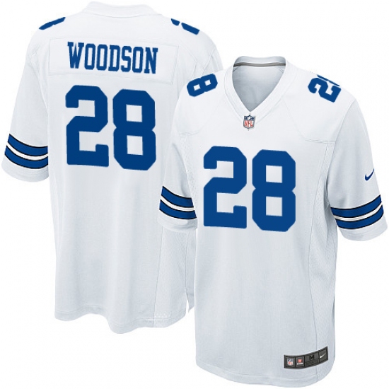 Men's Nike Dallas Cowboys #28 Darren Woodson Game White NFL Jersey - Ujersey