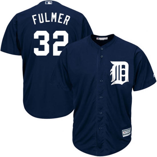 Youth Majestic Detroit Tigers #32 Michael Fulmer Replica Navy Blue Alternate Cool Base MLB Jersey - Ujersey