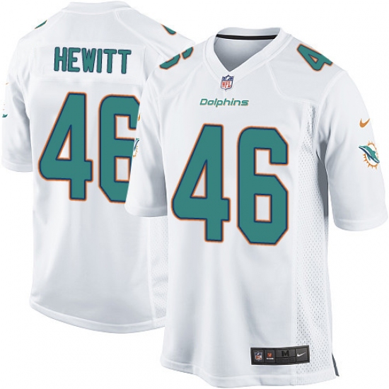 Men's Nike Miami Dolphins #46 Neville Hewitt Game White NFL Jersey - Ujersey