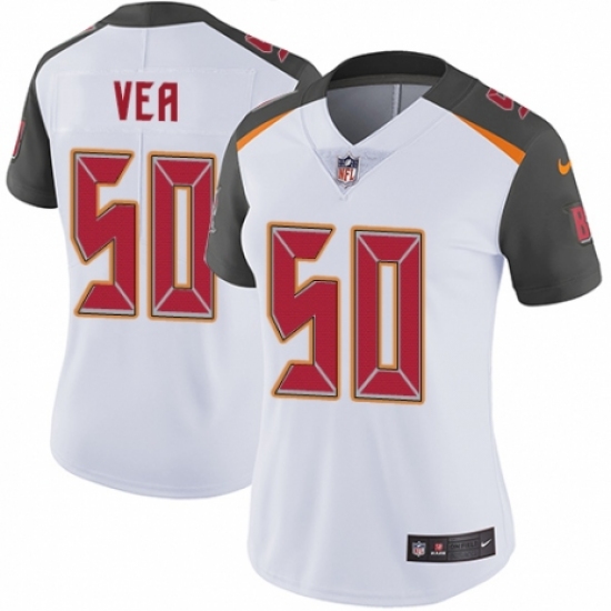 Women's Nike Tampa Bay Buccaneers #50 Vita Vea White Vapor Untouchable Limited Player NFL Jersey - Ujersey