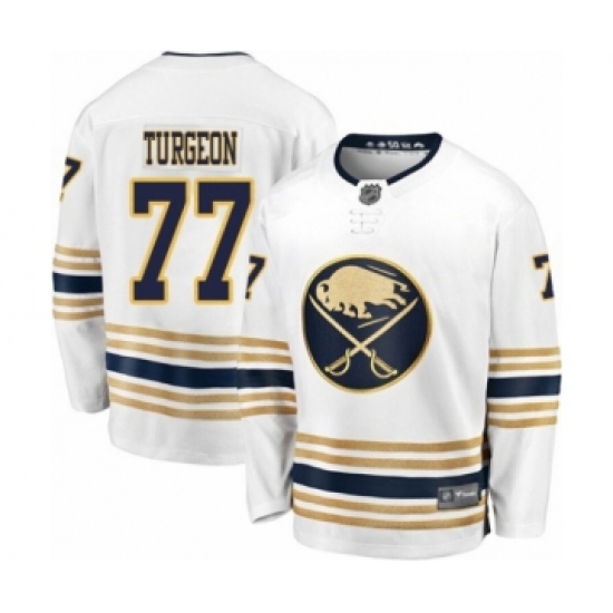 Men's Buffalo Sabres #77 Pierre Turgeon Fanatics Branded White 50th Season Breakaway Hockey Jersey - Ujersey