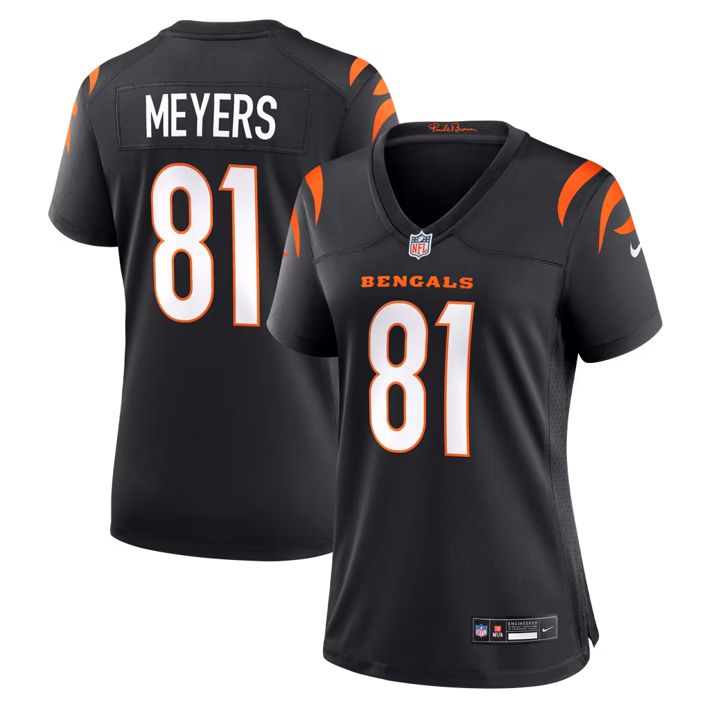 Women's Cincinnati Bengals Dohnte Meyers Nike Black Team Game Jersey - U-jersey